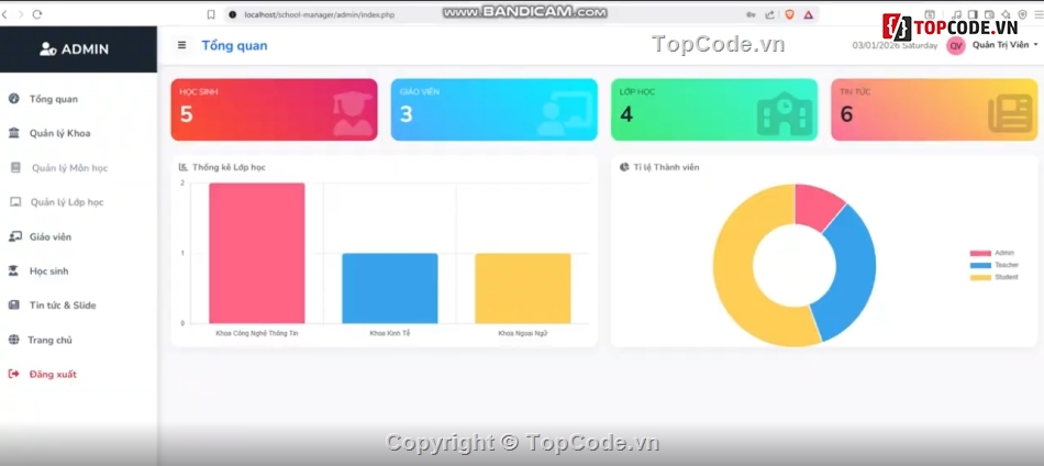 trường học,quản lý,full chức năng,Hệ thống quản lý